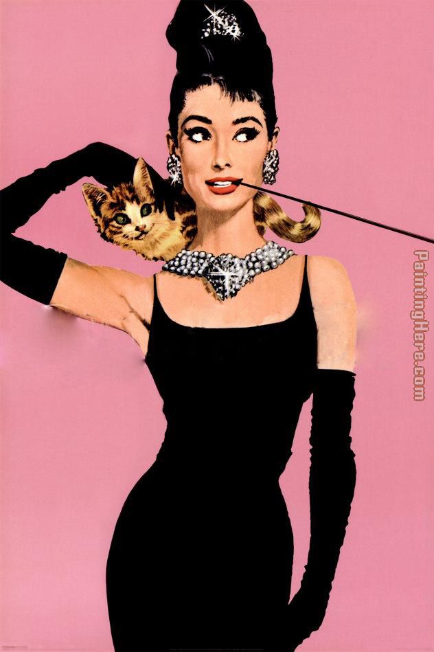 Audrey Hepburn pop art painting - Unknown Artist Audrey Hepburn pop art art painting